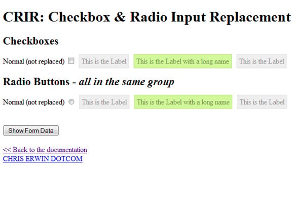 Check Box and Radio Button Replacement